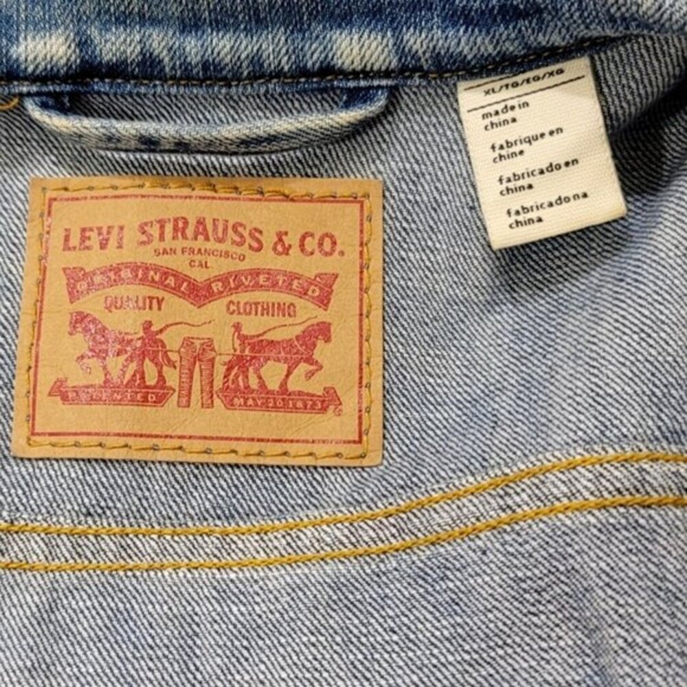 Vintage Levi's Denim Trucker Jacket XL Jean Blue XL - Picture 9 of 13